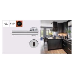Hafele FLAME WC (Banyo Tipi) Mat Siyah Renk Kapı Kolu