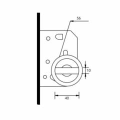 SOHO Kayar Kapı Kilit Seti Antik Bronz