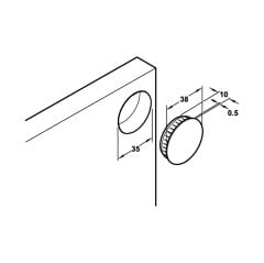 Hafele Plastik  Kapak (Tas Deliği İçin) Beyaz Renk