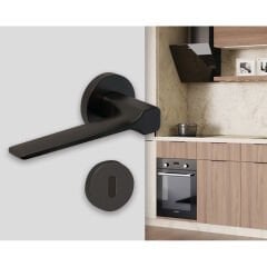 Hafele MARC PC (Barelli Tip) Mat Siyah Renk Kapı Kolu