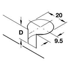 Hafele Rafix20 Tab Gövde 16mm Kahve (1000 Adet)
