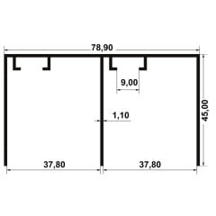 Hafele Multisoft 60 Üst Ray Alü. Eloksal 2.7m