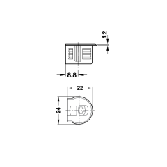 Hafele Rafix20 Gövde 16mm Kahve