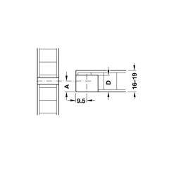 Hafele Rafix20 Gövde 16mm Kahve (100 Adet)