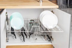Oscar Tandem Raylı Antrasit Tabaklık Bardaklık, Modül 900