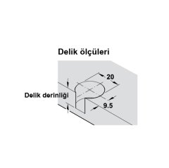 Hafele Rafix-Se Karartılmış Gövde 19mm (100 Adet)