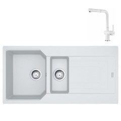 Franke Granit Eviye ve Batarya Kampanyası UBG 651-100 Bianco