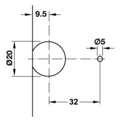 Hafele Rafix20 Hc Gövde 32-50mm (100 Adet), Siyah