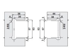 Hafele CITIUS 04 Menteşe C/C 135° Parlak Rose