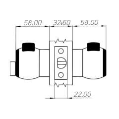 Hafele Nova&Forma  Aynalı Dil Yuvarlak 80mm