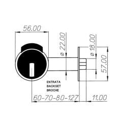 Hafele Nova&Forma  Aynalı Dil Yuvarlak 80mm