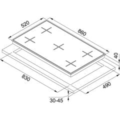 Franke Cam Ocak FHNS 905 4G TC WH C OUTLET