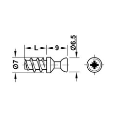 Hafele Rafix20 Direk Uygulama Mil 5/11mm (100 Adet), Galvaniz