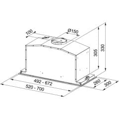 Franke Box Plus Glass Davlumbaz FBI 737 XS-WH OUTLET
