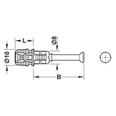 Hafele Minifix Mil 34/10/11,5mm (100 Adet)