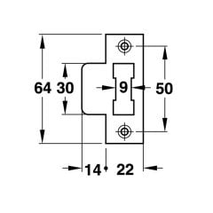 Hafele Çarpma Kilit (Makaralı Kilit) Pasaj 22mm Paslanmaz Çelik Mat Renk