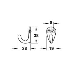 Hafele Poınto Vestiyer Askısı, Parlak Krom Renk