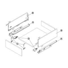 Hafele MATRIX BOX SLIM A30 Yanak ant.16/175/300