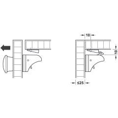 Hafele MAGNET Manyetik Beyaz Kulp