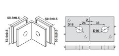 Hafele FORTIUS 03 Cam Tutucu c/C 90° Mat Altın