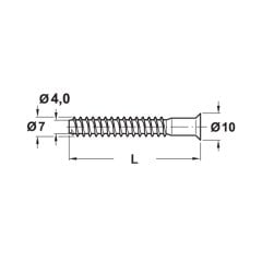 Hafele Confirmat Sw4 3,2 mm,7x50 (100 Adet), Galvaniz
