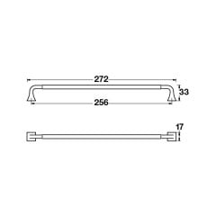 Hafele Mobilya Kulpu Elmer 256mm Parlak Krom