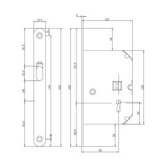 Hafele Wc Tipi Kayar Kapı Kilidi 50/16mm, Parlak Krom Renk
