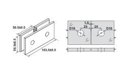 Hafele FORTIUS 04 Cam Tutucu C/C Parlak Rose