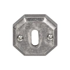 Hafele Köşeli Oda Kapı Kolu Rozeti 55mm, Antik Gümüş Renk