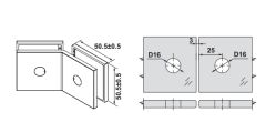 Hafele FORTIUS 05 Cam Tutucu C/C Parlak Rose
