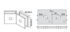 Hafele FORTIUS 05 Cam Tutucu C/C Titanyum