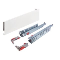 Hafele SLIM BOX Tam açılım, Yavaşlatıcılı, Beyaz Renk 175/500 mm Çekmece Sistemi