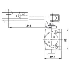 Hafele Dc401 Kapı Kapatıcı En 2-4 Siyah Sab.
