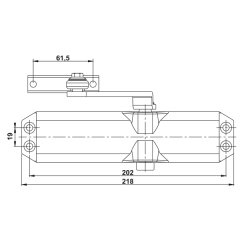 Hafele Dc401 Kapı Kapatıcı En 2-4 Siyah Sab.