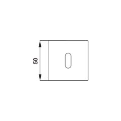 Hafele Kare Wc Kapı Kolu Rozeti 50mm, Beyaz Renk
