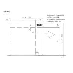 Hafele Kayar Kapı Sistemi Hidden 1150mm