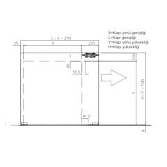 Hafele Kayar Kapı Sistemi Hidden 1150mm