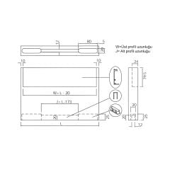 Hafele Kayar Kapı Sistemi Hidden 1150mm