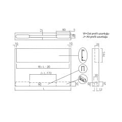 Hafele Kayar Kapı Sistemi Hidden 1530mm