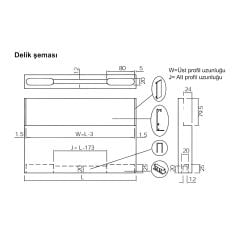 Hafele Kayar Kapı Sistemi Hidden 1530mm
