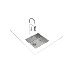 BE LINEA RS15 45.40 Tezgahaltı Eviye Paslanmaz Çelik Gri 45 cm 115000006 Kare Şekil