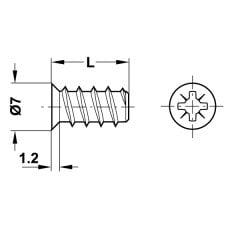 Hafele Varianta Havşa Başlı Vida 5/8,0mm (8000 Adet), Galvaniz