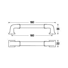 Hafele Mobilya Kulpu Norman 160mm Antik Bronz