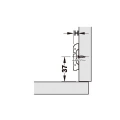 Hafele Menteşe Tabanı Metalla Klipsli 0mm Paslanmaz Çelik Renk