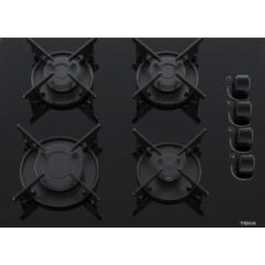 - GBE 64002 KBC BK (E4) - Ankastre Cam Gazlı Ocak - Lama Izgara - Siyah - 60 cm - 112580050