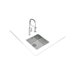 BE LINEA RS15 40.40 Tezgahaltı Eviye Paslanmaz Çelik 40 cm Gri Renkli Tek Hazneli 115000007