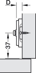Hafele Tas Menteşe Tabanı M510 SM H 2mm