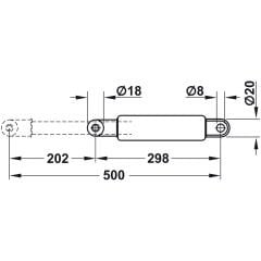 Hafele Gaz Basınçlı Piston 1900N/100kg