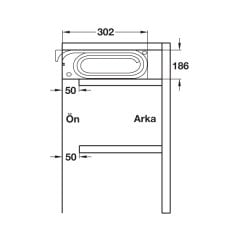 Hafele Rise Stor 600x720mm, Antrasit Renk