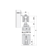 Hafele Slide 50-P Ahşap Kayar Kapı Seti 50kg